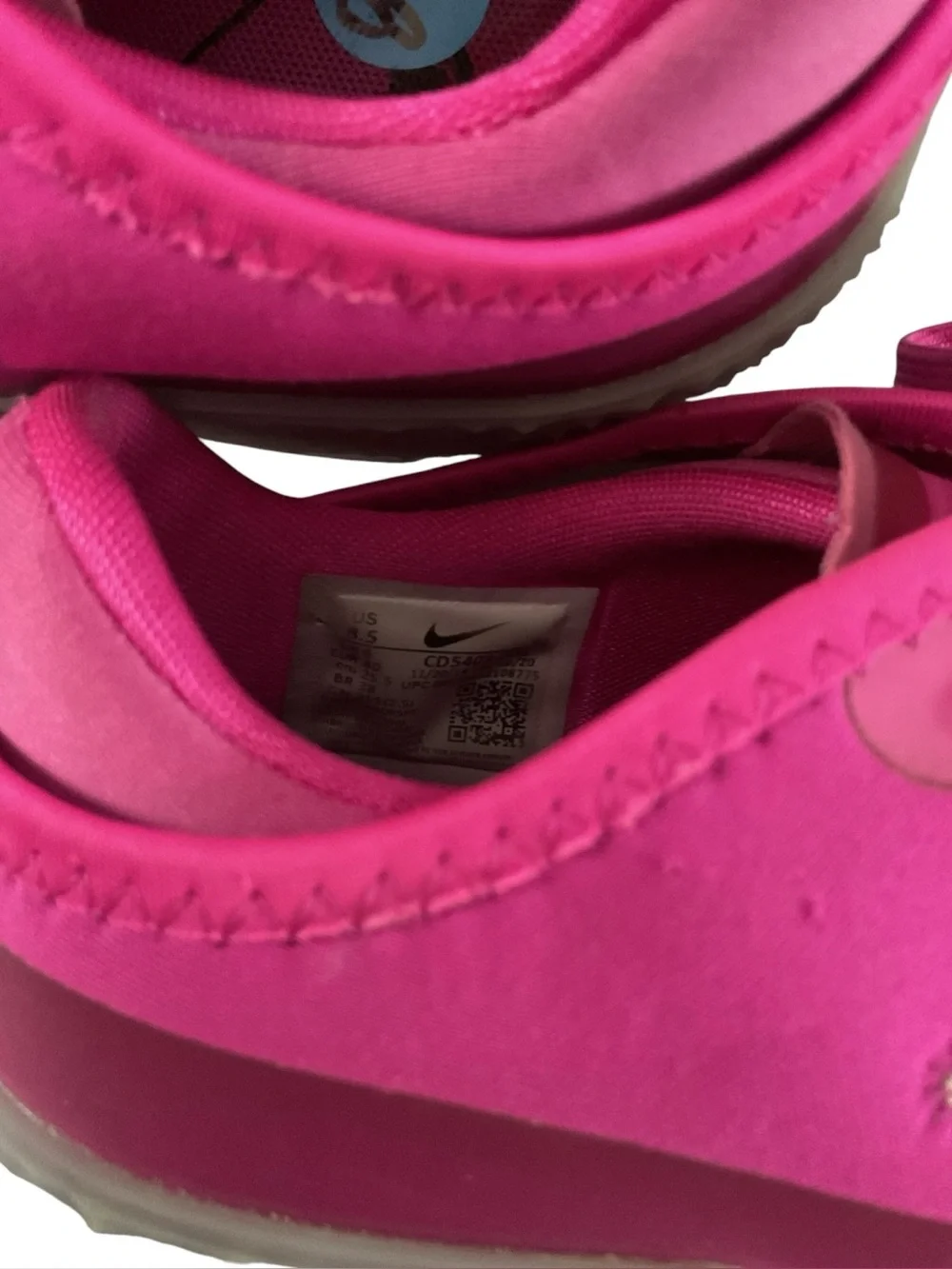 Nike “Amixa” Fire Pink Athletic Sneakers w/White Swoosh